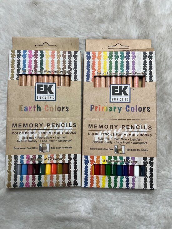 EK Success Memory Pencils Set Of 24: Earth & Primary Colors - Picture 1 of 3